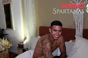 Thay behind the scenes with a wet shaved brunette on monster cock.