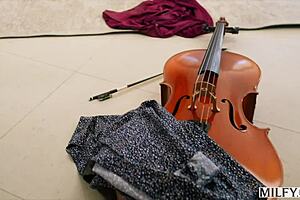 Busty blonde milf Spencer Scott guides pupil in tension release