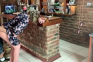 hot milf upskirt tease turns into a steamy neighbor fuck.