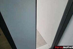 wicked step-mom lets her stepson fuck his first girlfriend in the bedroom