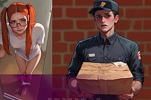 3D animated porn game with interracial sex and cumshots
