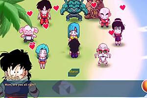 Bulma Adventure 4 - Naked Bulma licks Maron's wet pussy as Garlick Jr pounds her hard