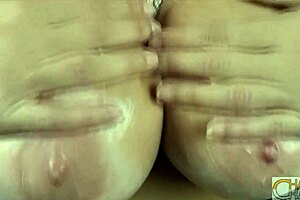 Charlee Chase vibes her mature trimmed pussy in tight lingerie