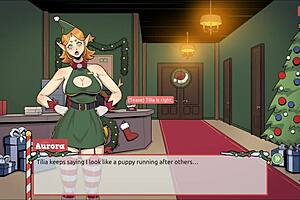 Mrs. Santa Teases With Anal Plug!