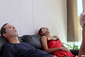 Part 1 slamming my stepmom while girlfriend watches TV