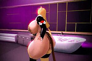 Kiki struts full sexy outfit in wild hentai scene