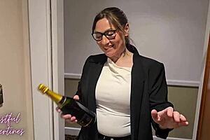 Hotel manager seduced me for cum while my wife showered next door