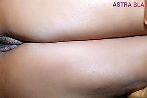 Ebony Babe Bent Over in Doggystyle Fucking