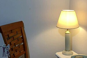 African American milf with bouncing boobs in short action scene.