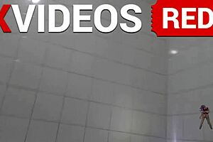 Real amateur sexy black woman showers butt naked with long beautiful legs.