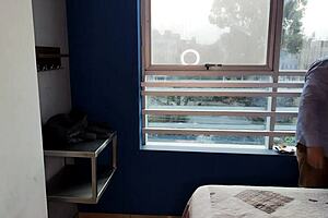 Tailor measures latina's ass, then fucks her pussy deep for creampie