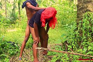 Naughty Babe Fucks Roommate Outdoors