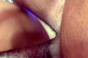 homemade video of latina milf getting backshots from big black cock in missionary position, close up