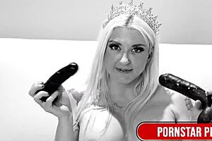Blonde Slut Leya Falcon's Tight Pussy Craves Monster Dildos