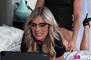 Overcoming writer's block with a hard cock from the mother-in-law in this steamy reality scene