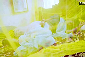 I saw my mother-in-law's hot navel and body, then fucked her hard.