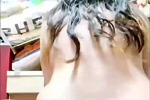 Filipina wife moans loud while riding hard in tight panties.