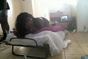 Thick pussy on hot black milf getting naked in the hood! 😏 Curvy ebony bitch ready for street action.