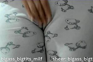 she masturbates in pajamas, big ass milf