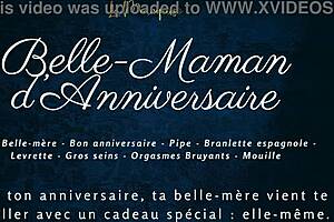 Passionate French Stepmom's Birthday Doggystyle Celebration