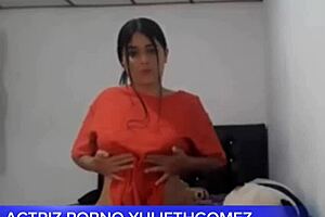 Nice ass on this university girl, giving oral, she shows big tits.