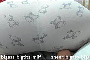 she masturbates in pajamas, big ass milf