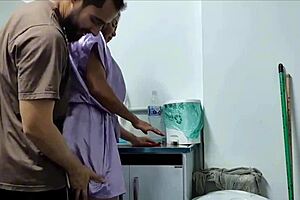 He surprised me while making coffee with intense anal action