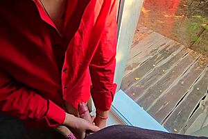 easing the beautiful teen's lusty needs with hardcore blowjob and fucking