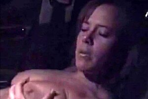 busty milf fingering big tits in the car outdoors. homemade solo fun! 😍