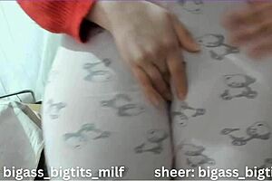 she masturbates in pajamas, big ass milf