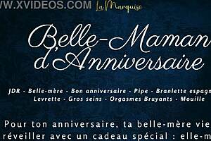 Passionate French Stepmom's Birthday Doggystyle Celebration