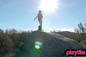 watch this petite canadian milf strip outdoors and show off her bubble butt?