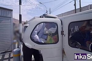 Charito Milf Peruana Rides Mototaxi With Passenger While Sleeping