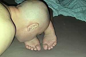 He Licked Stepmother's Soles and Finished on Them