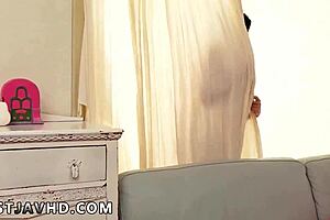 ameri koshikawa, horny japanese milf, strips for wild uncensored jav screw on cam with toys.