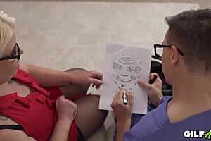 Grand-mère se prend une éjac sur la gueule après avoir giclé pour Skyler