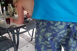 fucking neighbor’s cute wife on patio outdoors