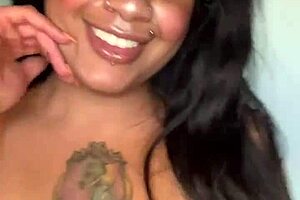 Horny milf slut dances intensely in bikini.