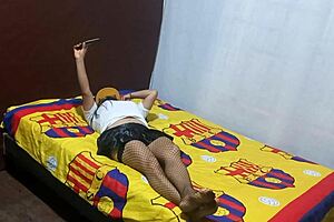 Stepmother caught masturbating in apartment begs for help to finish homemade porn video