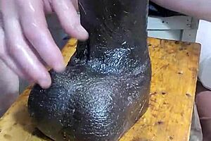 Huge dildos stretch me out in a wild solo session.