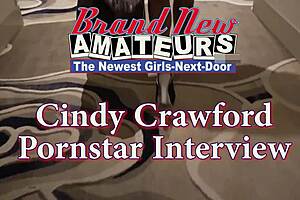 Mature Horny Blonde Cindy Crawford Fingers Her Pussy While Sucking Cock