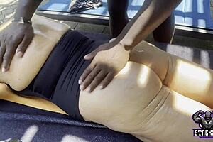 stacxxxs shows a day at the pool with hawaiian angel in a casual setting.