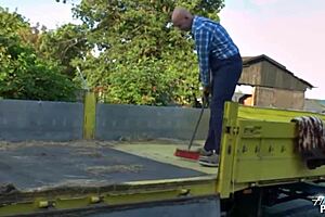 horny secretary shocked her shaved cunt craves outdoor banging now