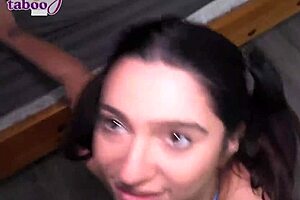 Babysitter seth fucks kiana kumani hard in doggystyle!