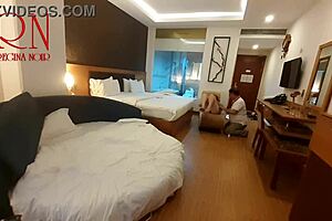 Lick her navel and juicy pussy. He poured drink in and sipped from her body.