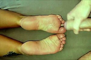 blonde depraved stepmom fucks passionately without taking off her panties, feeling every thrust on her big tanned ass