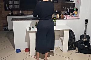 Stepson asks stepmother for help to cum intensely