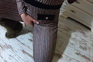 Cheating Wife Blows Husband Friend In Hot Jumpsuit And Fur Hooded Downjacket