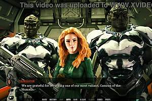 Tales from Unending Void 22 - Busty redhead translator squirts in blowbang.