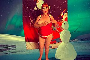 Granny Carmen Claus cheats on Christmas, getting elf fucked until Santa interrupts!